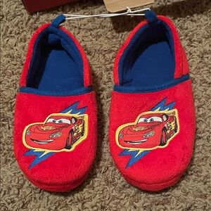 Disney Cars Red and Blue Kids Slippers